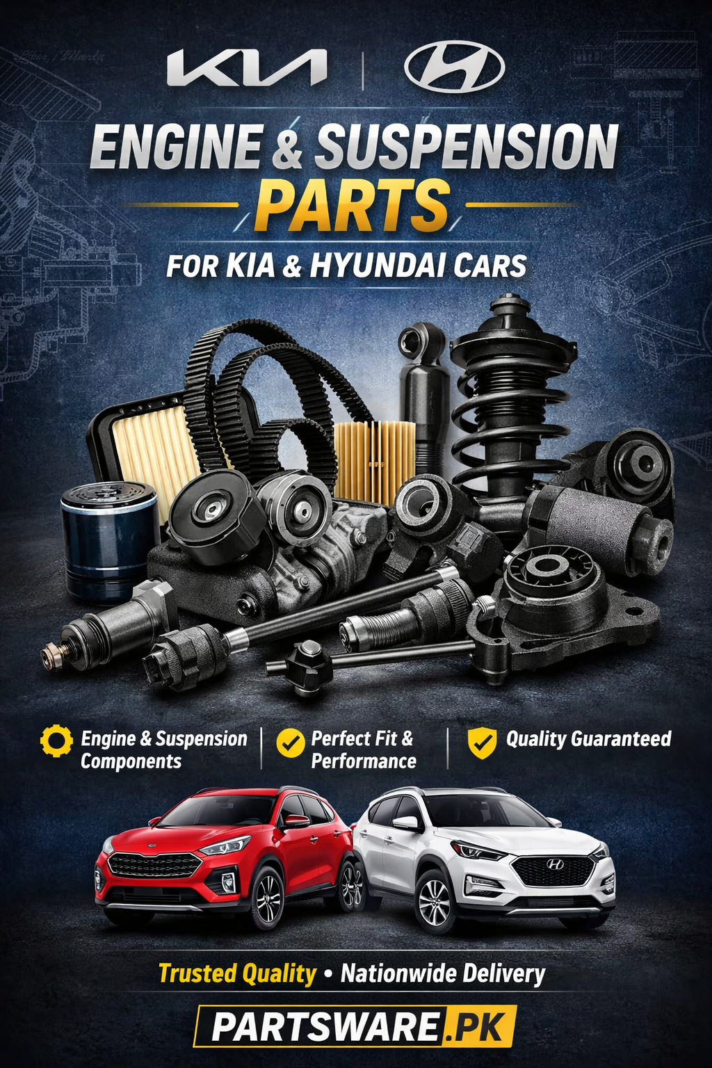 KIA & Hyundai Suspension and Engine Parts