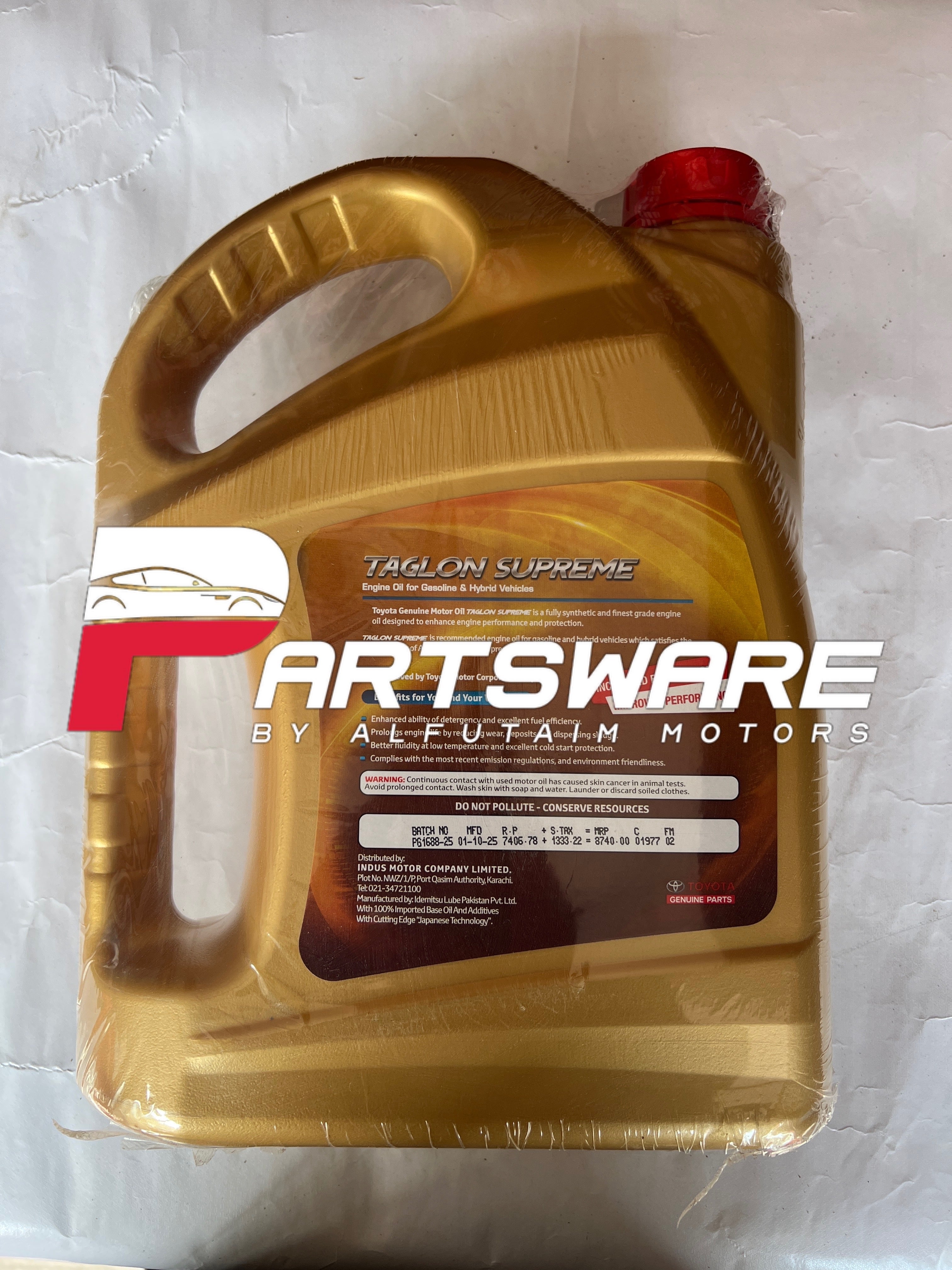Genuine Taglon Supreme 0W-20 Engine Oil – Indus Motors Pakistan