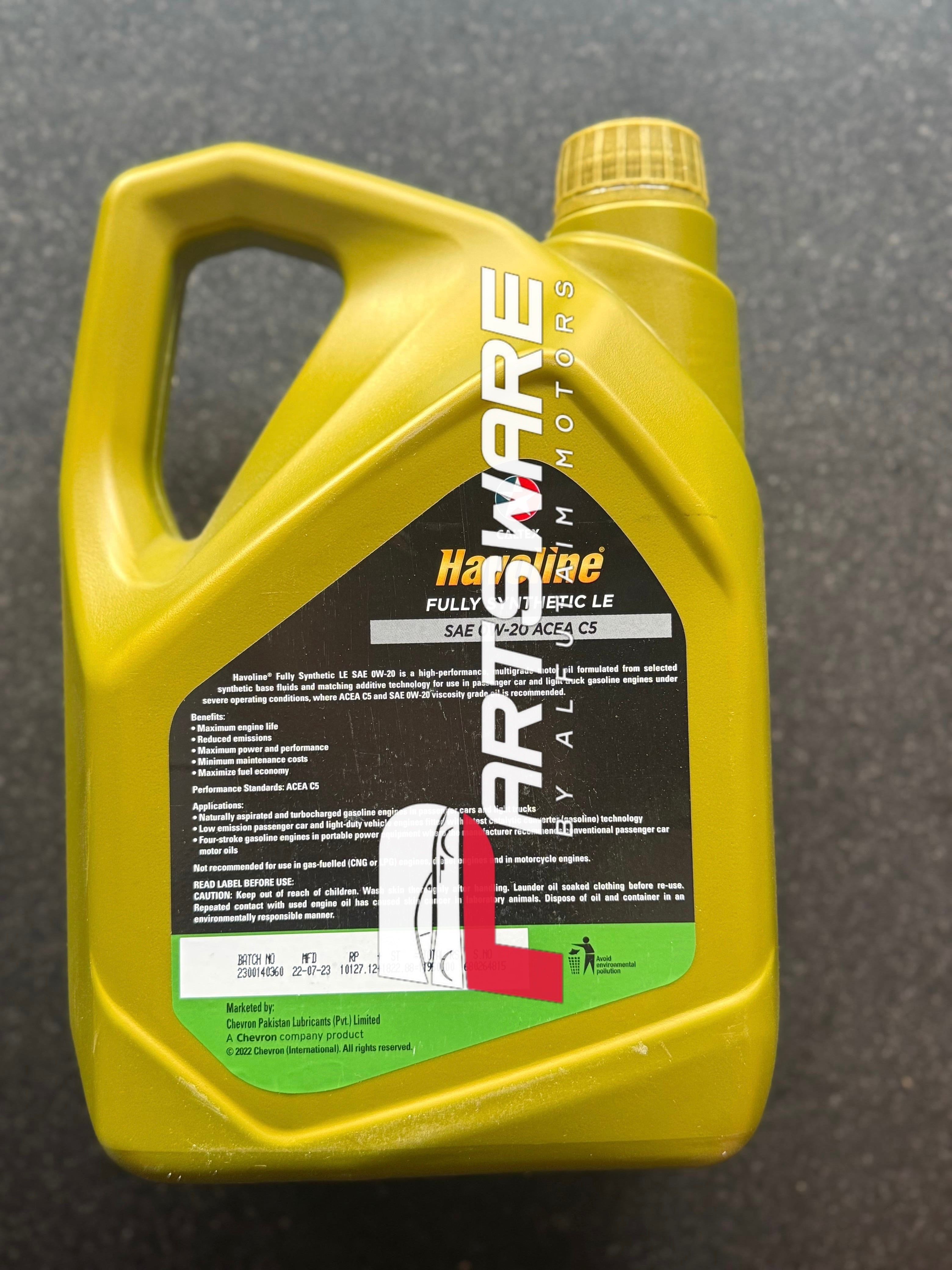 Havoline Engine Oil 0W-20 C5 for MG & All Vehicles